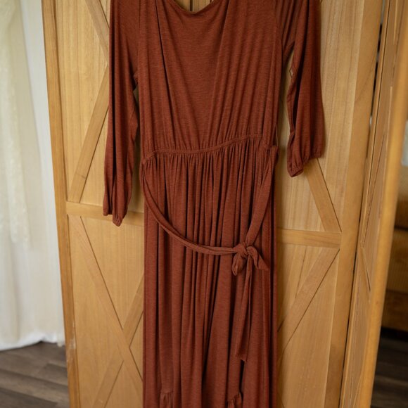 Joyfolie Dress - Rust Orange - Picture 3 of 4